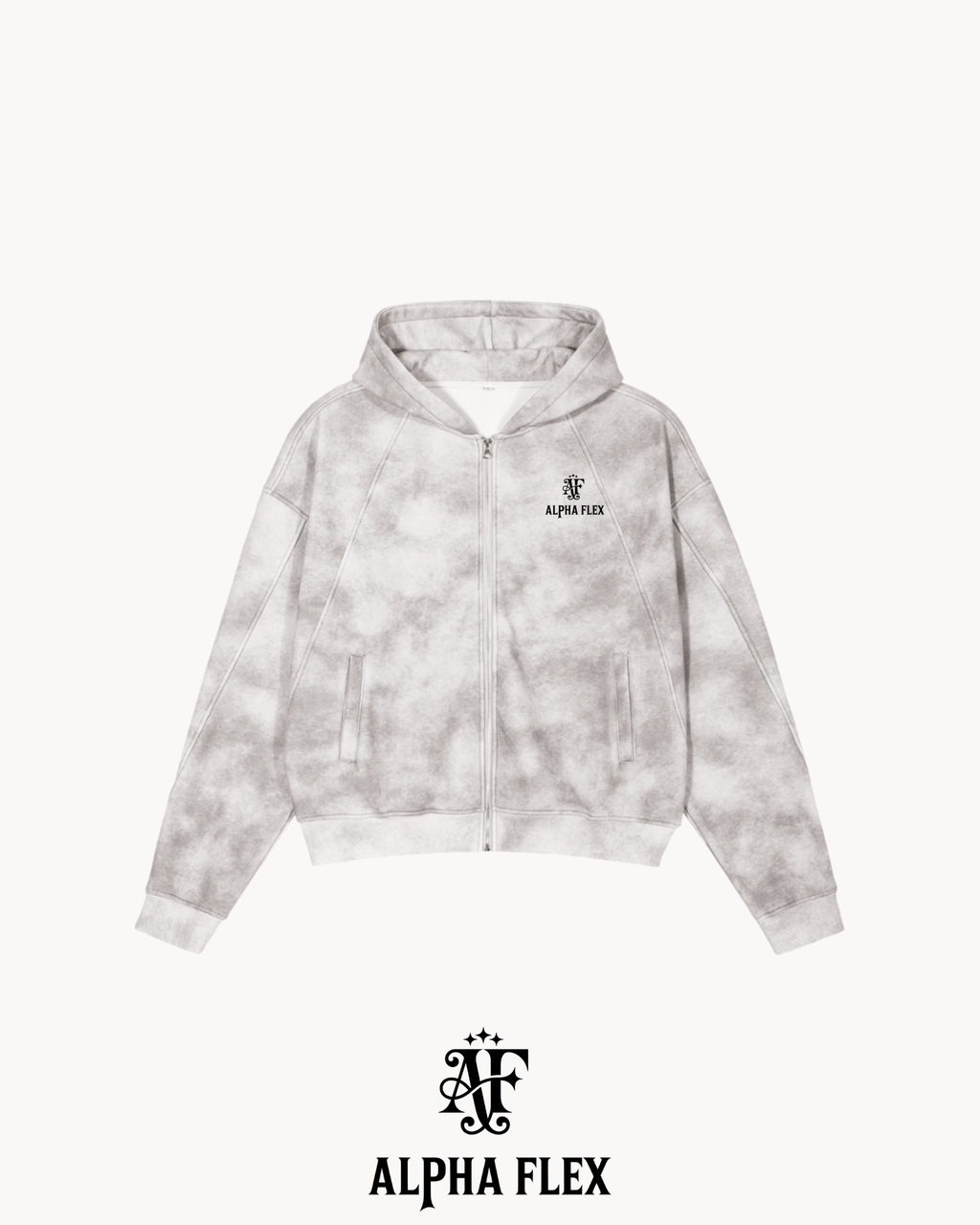 Washed Zip-Up Hoodie