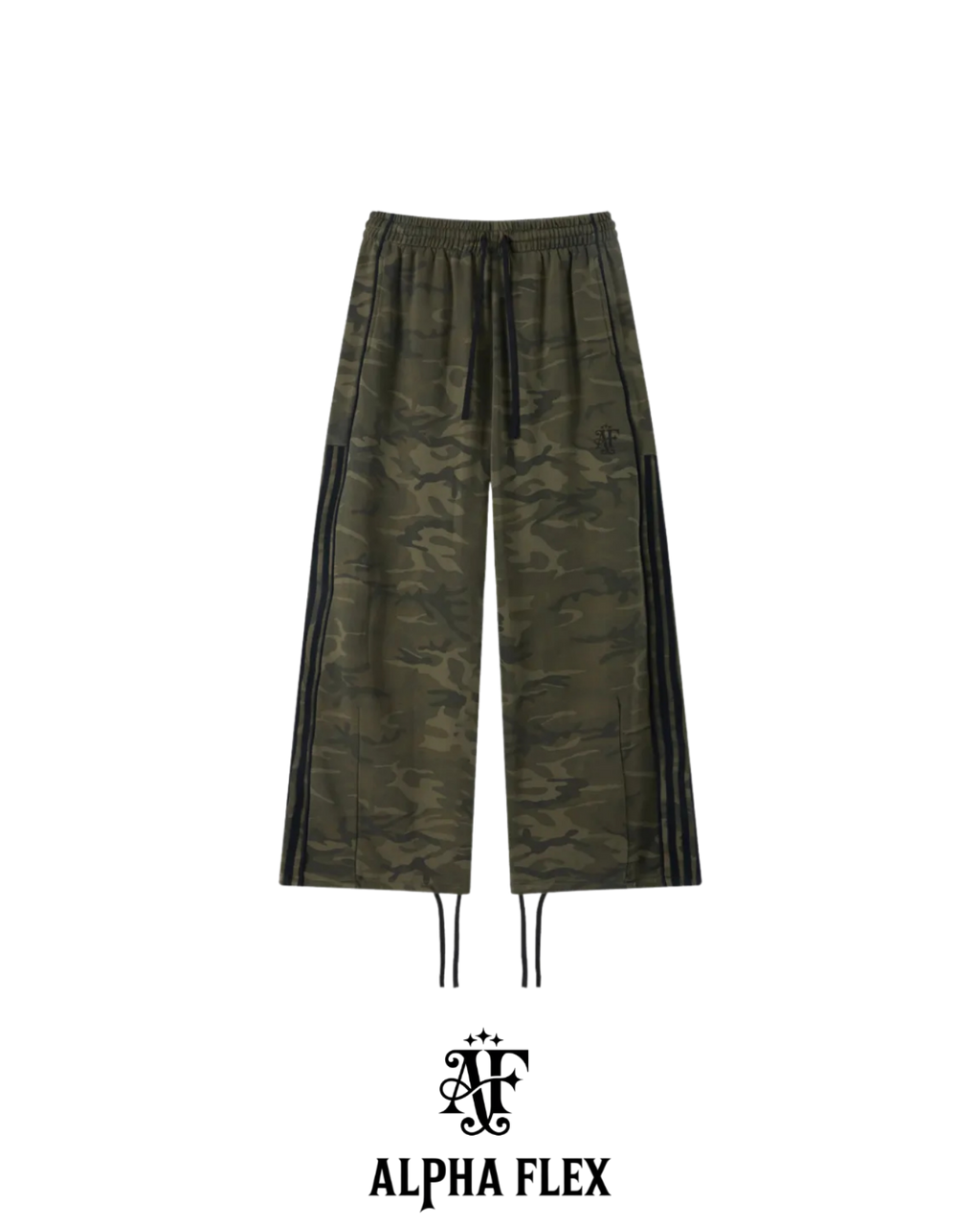 Camo Wide Leg Technical Pants