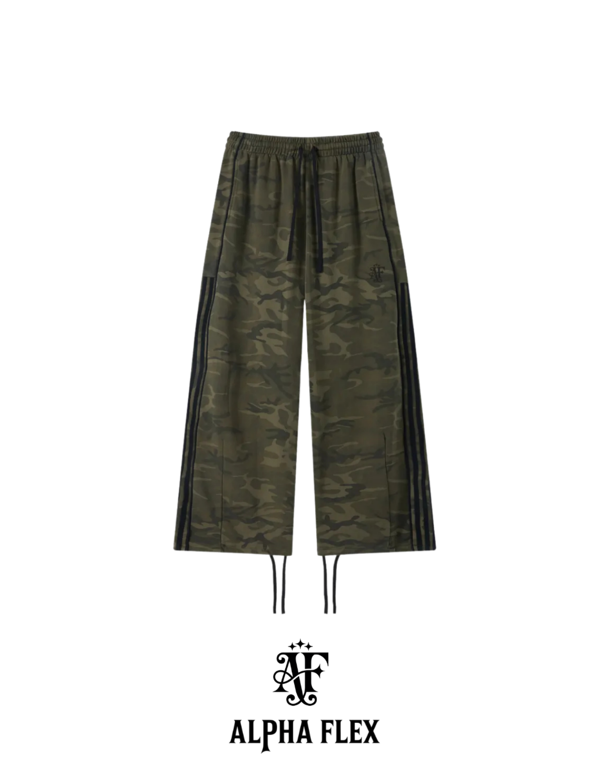 Camo Wide Leg Technical Pants